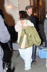 MINKA KELLY on the Set of Netflix Christmas Movie Champagne Problems in Paris 11/15/2024