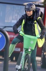 MINNIE DRIVER Out Riding a Bike in London 11/26/2024