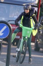 MINNIE DRIVER Out Riding a Bike in London 11/26/2024