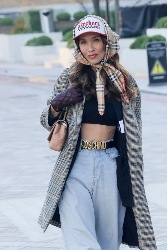 MYLEENE KLASS Leaves ITV studios 11/28/2024