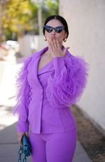 NATASHA BLASICK Arrives at  Armani Wells Shop for Store