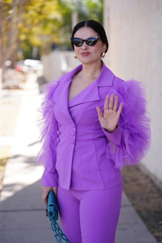 NATASHA BLASICK Arrives at  Armani Wells Shop for Store