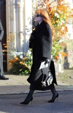 NICOLA ROBERTS Leaves Funeral of Liam Payne at St Mary