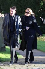 NICOLA ROBERTS Leaves Funeral of Liam Payne at St Mary