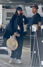 NINA DOBREV and Shaun White Leaves LAX in Los Angeles 11/02/2024