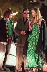 PHOEBE DYNEVOR and Zac Efron Filming Night Scenes for Famous at Alex Theatre in Glendale 11/19/2024