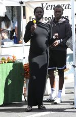 Pregnant ADUT AKECH at Studio City Farmers Market 11/10/2024