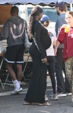 Pregnant ADUT AKECH at Studio City Farmers Market 11/10/2024