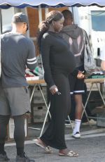 Pregnant ADUT AKECH at Studio City Farmers Market 11/10/2024