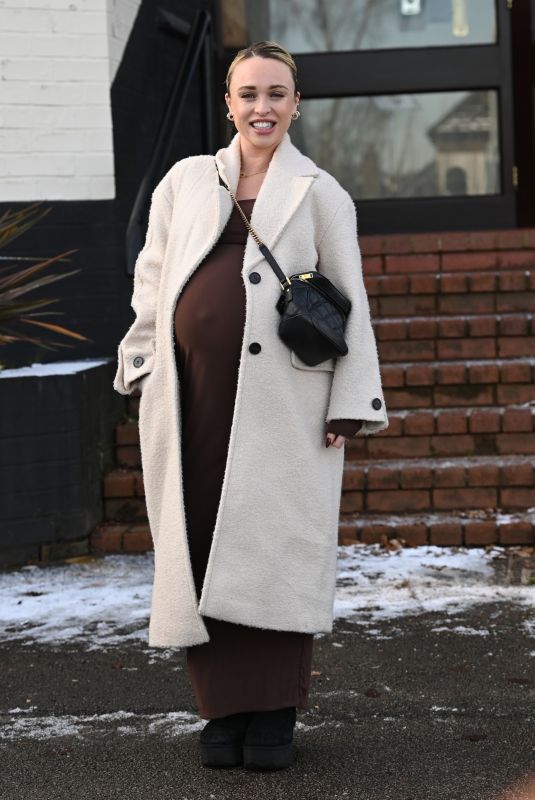Pregnant JORGIE PORTER Arrives at Mum and me Event at Warrington Golf Club 11/21/2024