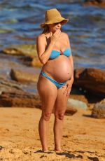 Pregnant RENEE BARGH in Bikini at a Beach in Sydney 11/24/2024