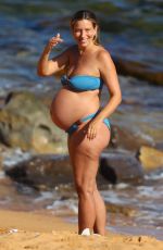 Pregnant RENEE BARGH in Bikini at a Beach in Sydney 11/24/2024