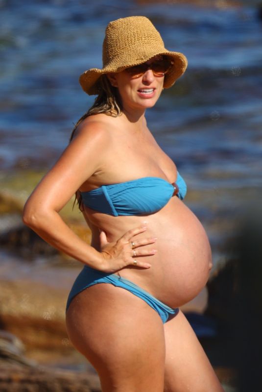 Pregnant RENEE BARGH in Bikini at a Beach in Sydney 11/24/2024