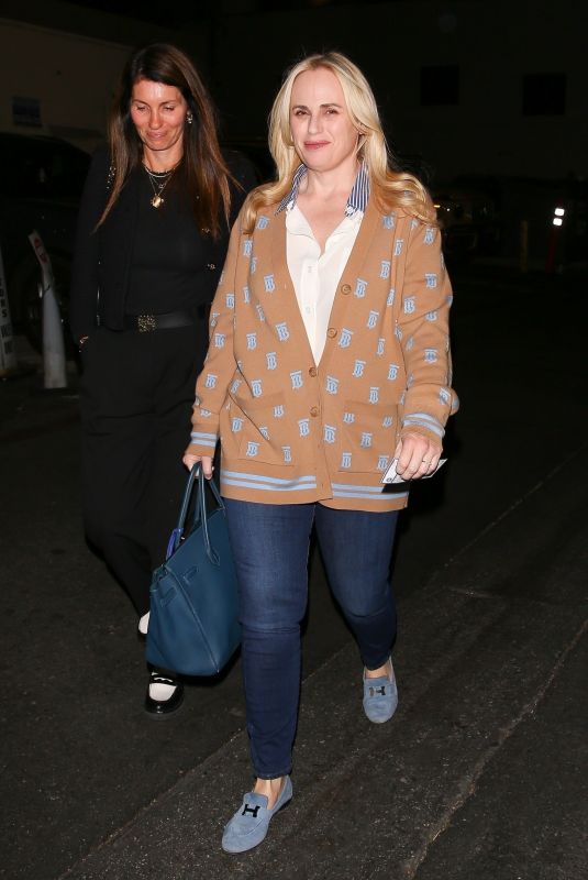 REBEL WILSON and GINA MATTHEWS Leaves Dinner with Friend at Funke Restaurant in Beverly Hills 11/04/2024