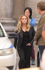 REESE WITHERSPOON and Mark Duplass on the Set of The Morning Show in Los Angeles 11/18/2024