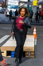 REGINA KING on the Set of Caught Stealing in Brooklyn 11/04/2024