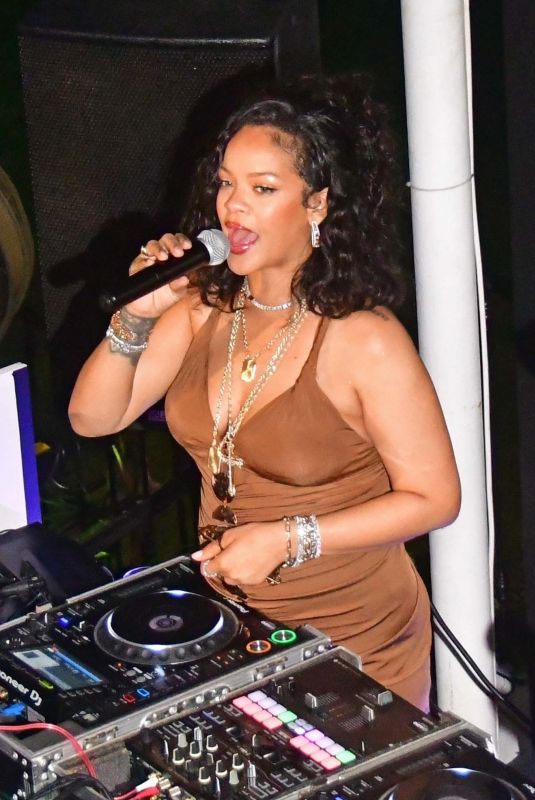 RIHANNA Celebrates Launch of Fenty Beauty at QP Bistro at St James in Barbados 11/09/2024