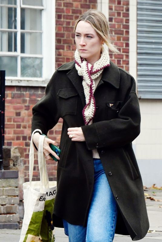 SAOIRSE RONANA Out Shopping in London 10/31/2024