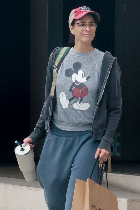 SARAH SILVERMAN in a Mickey Mouse Sweatshirt Out Shopping in Beverly Hills 11/26/2024