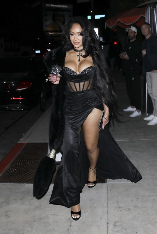 SAWEETIE Lleaves The Bird Streets Club in West Hollywood 11/09/2024