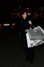 SHARON OSBOURNE Heading to Her Hotel After Shopping in Bond Street in London 11/05/2024
