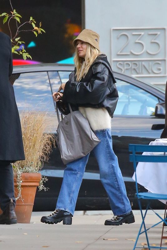 SIENNA MILLER Out and About in New York 11/24/2024