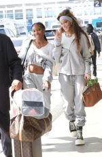 WINNIE HARLOW with a Friend Arrives at LAX Airport in Los Angeles 11/04/2024
