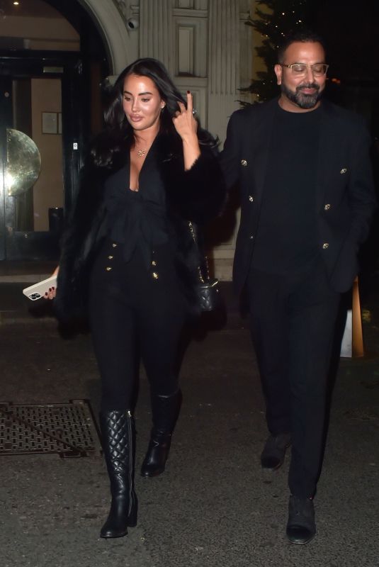 YAZMIN OUKHELLOU Night Out with Dr Raj Acquilla at Gaia in London 11/08/2024