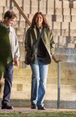 ZENDAYA and Robert Pattinson on the Set of The Drama at Massachusetts Gallery 11/18/2024