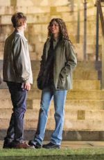 ZENDAYA and Robert Pattinson on the Set of The Drama at Massachusetts Gallery 11/18/2024