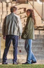 ZENDAYA and Robert Pattinson on the Set of The Drama at Massachusetts Gallery 11/18/2024