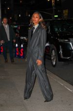 ZOE SALDANA Arrives at Late Show with Steven Colbert in New York 11/13/2024