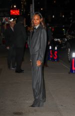 ZOE SALDANA Arrives at Late Show with Steven Colbert in New York 11/13/2024