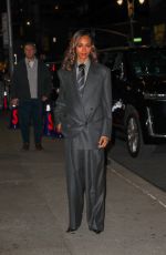 ZOE SALDANA Arrives at Late Show with Steven Colbert in New York 11/13/2024