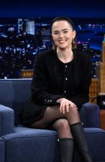 ZOEY DEUTCH at Tonight Show Starring Jimmy Fallon in New York 11/18/2024