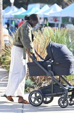 ADUT AKECH Out Shopping at Studio City Farmer