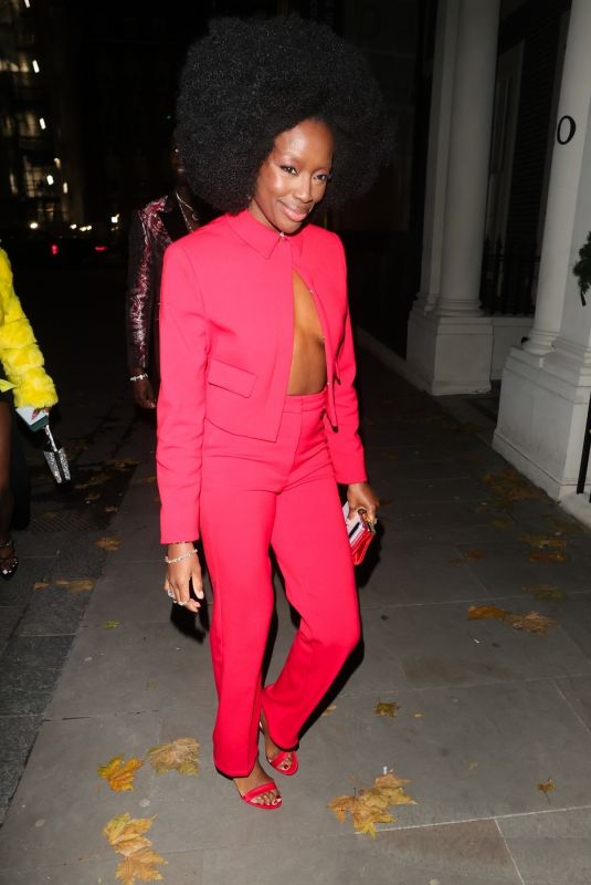 AJ ODUDU Arrives at Vas J Morgan British Fashion Awards Afterparty in London 12/02/2024