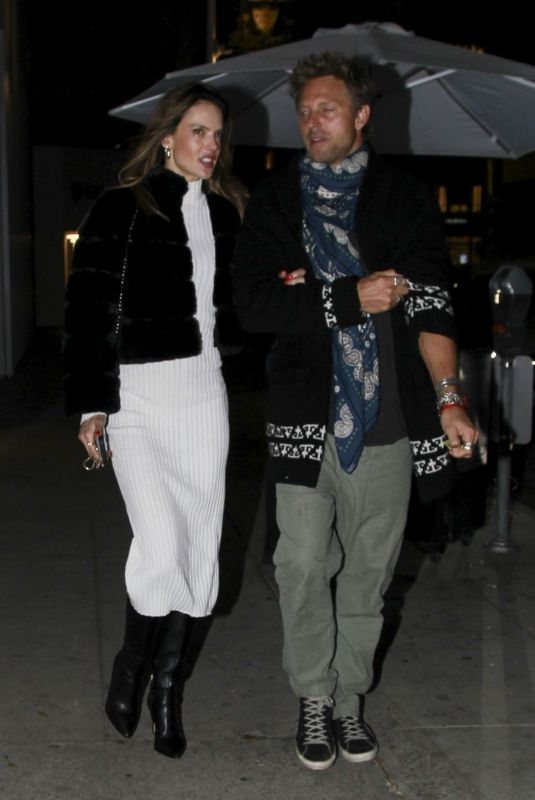 ALESSANDRA AMBROSIO and Her New Boyfriend Buck Palmer Celebrates His Birthday at Mr. Chow in Beverly Hills 12/16/2024