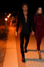 ALESSANDRA AMBROSIO Enjoying a Night Walk Along Boardwalk in Miami Beach 12/05/2024