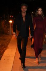 ALESSANDRA AMBROSIO Enjoying a Night Walk Along Boardwalk in Miami Beach 12/05/2024