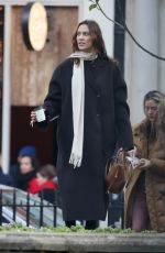 ALEXA CHUNG Out for Coffee in Golden Square in Soho 12/16/2024