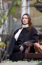 ALEXA CHUNG Out for Coffee in Golden Square in Soho 12/16/2024