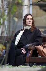 ALEXA CHUNG Out for Coffee in Golden Square in Soho 12/16/2024