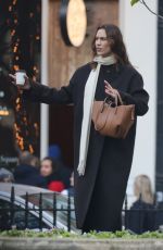 ALEXA CHUNG Out for Coffee in Golden Square in Soho 12/16/2024