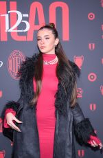 ALICE PEREGO at 125th Anniversary of Football Team AC Milan party at Armani Theatre in Milan 12/16/2024