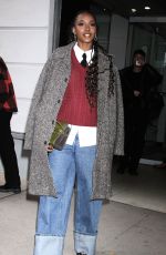 ALYAH CHANELLE SCOTT Arrives at Drew Barrymore Show in New York 12/04/2024