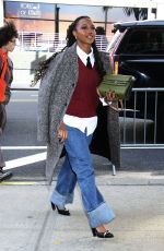 ALYAH CHANELLE SCOTT Arrives at Drew Barrymore Show in New York 12/04/2024