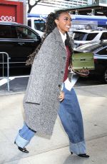 ALYAH CHANELLE SCOTT Arrives at Drew Barrymore Show in New York 12/04/2024
