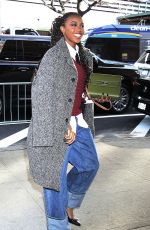 ALYAH CHANELLE SCOTT Arrives at Drew Barrymore Show in New York 12/04/2024