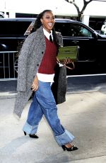 ALYAH CHANELLE SCOTT Arrives at Drew Barrymore Show in New York 12/04/2024